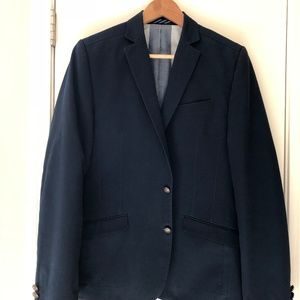 Ben Sherman Navy Blue Cotton Sport Coat